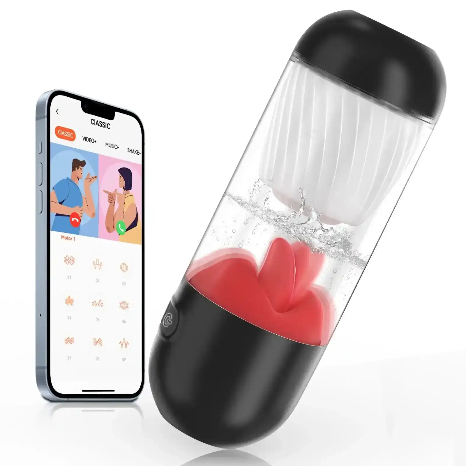 stimulateur lingual 360 degres pour homme