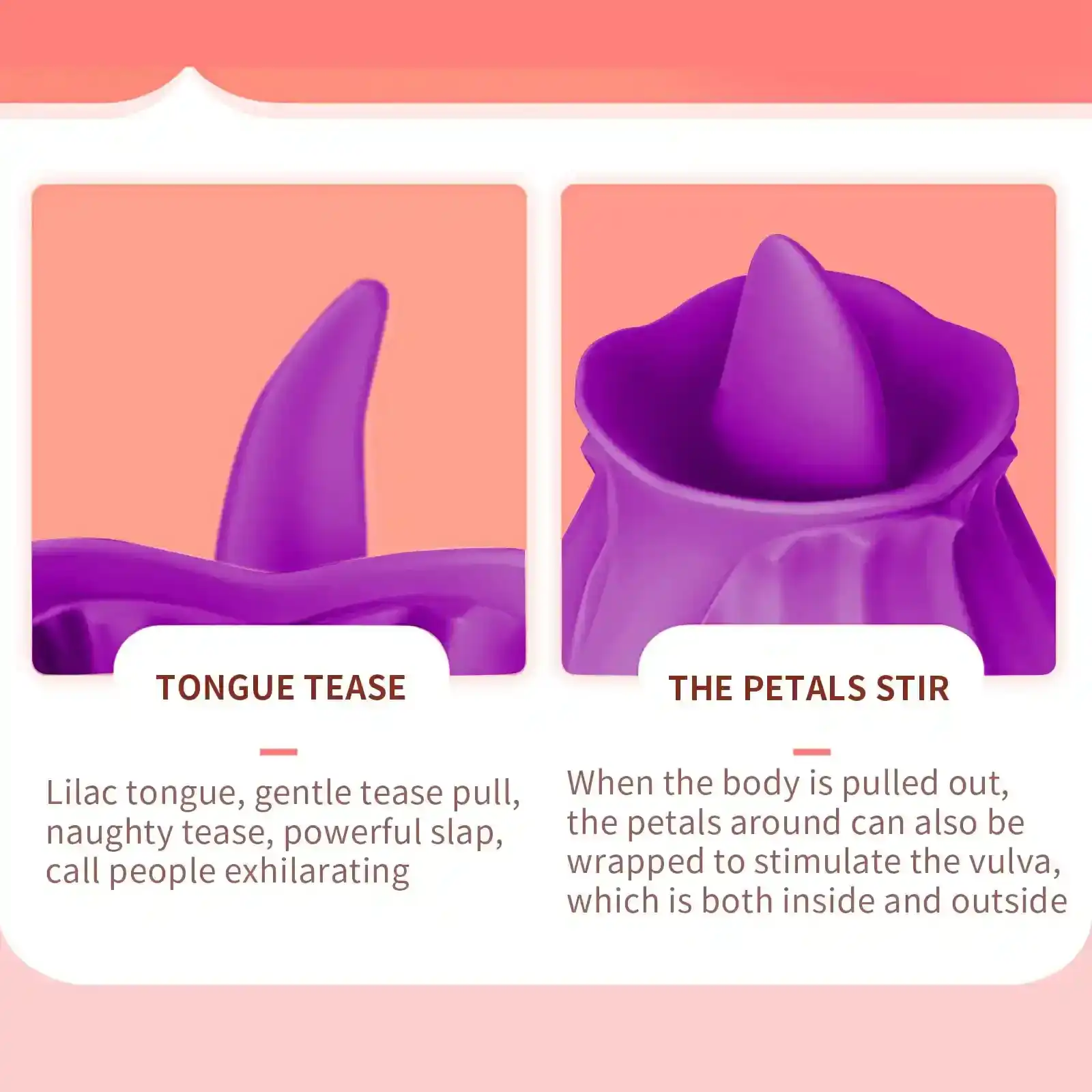 stimulateur lingual rose etanche