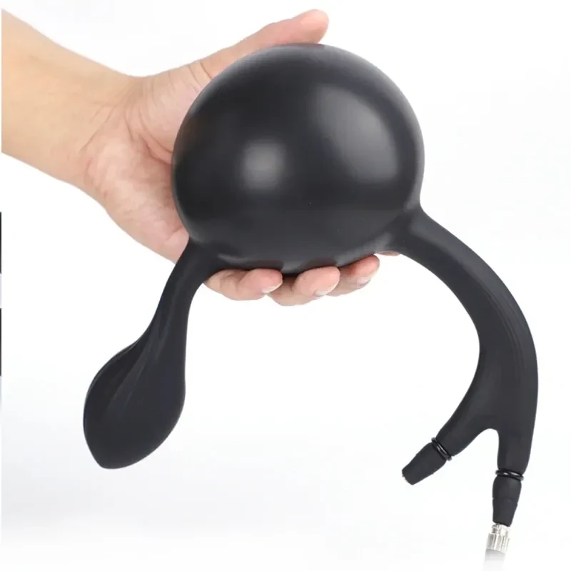 stimulateur prostate gonflable noir en polymere