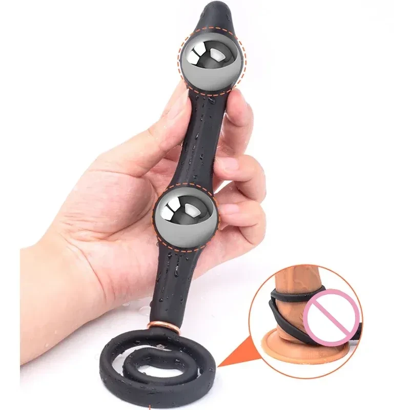stimulateur prostate gonflable noir en polymere 1