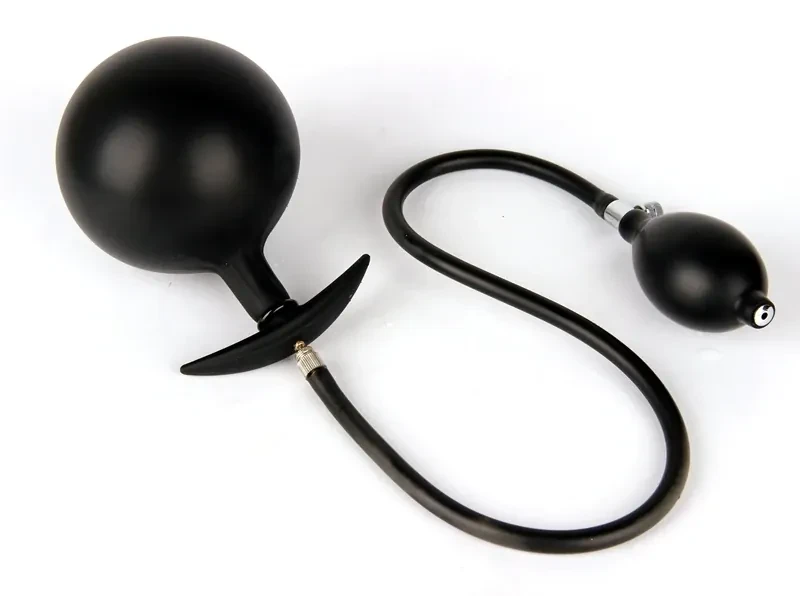 stimulateur prostate gonflable noir en polymere 2