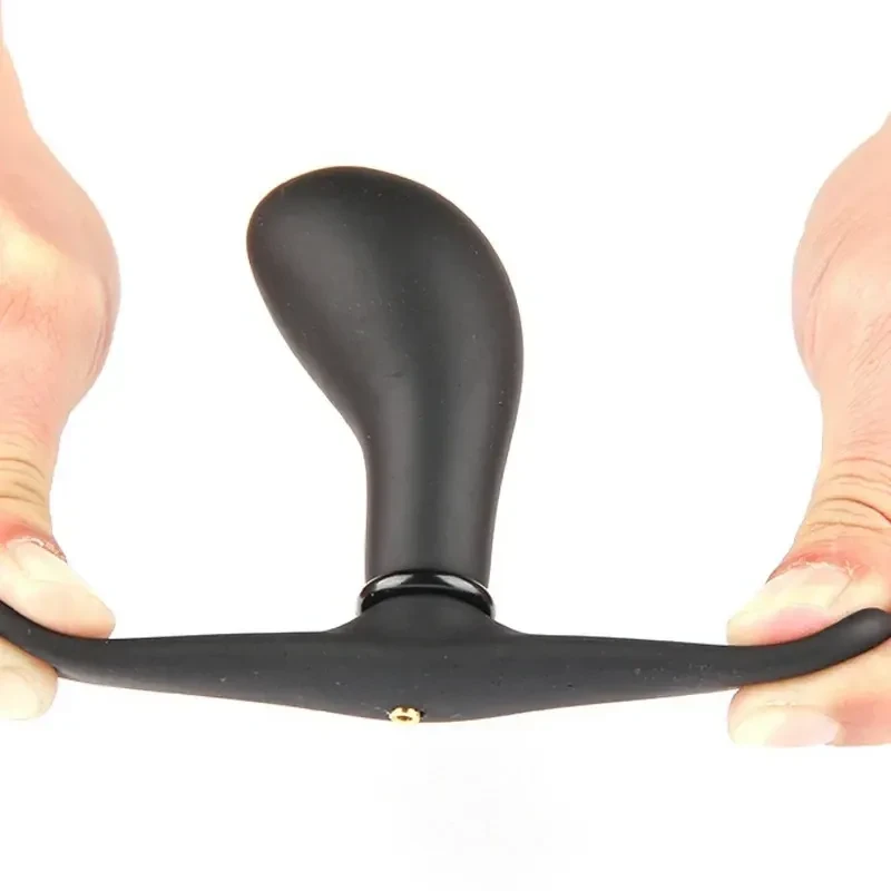 stimulateur prostate gonflable noir en polymere 3