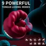 stimulateur rose langue silicone double