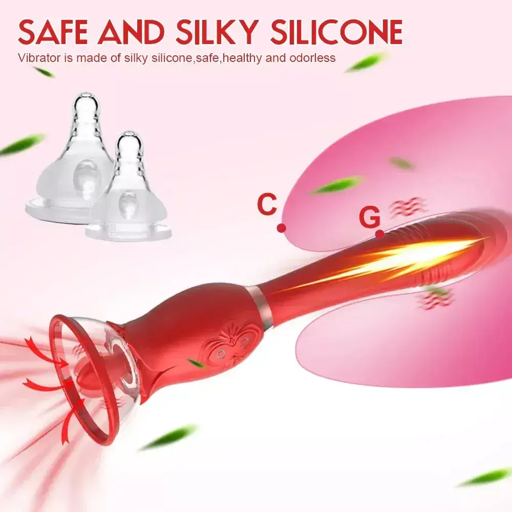 stimulateur rose puissant a double action