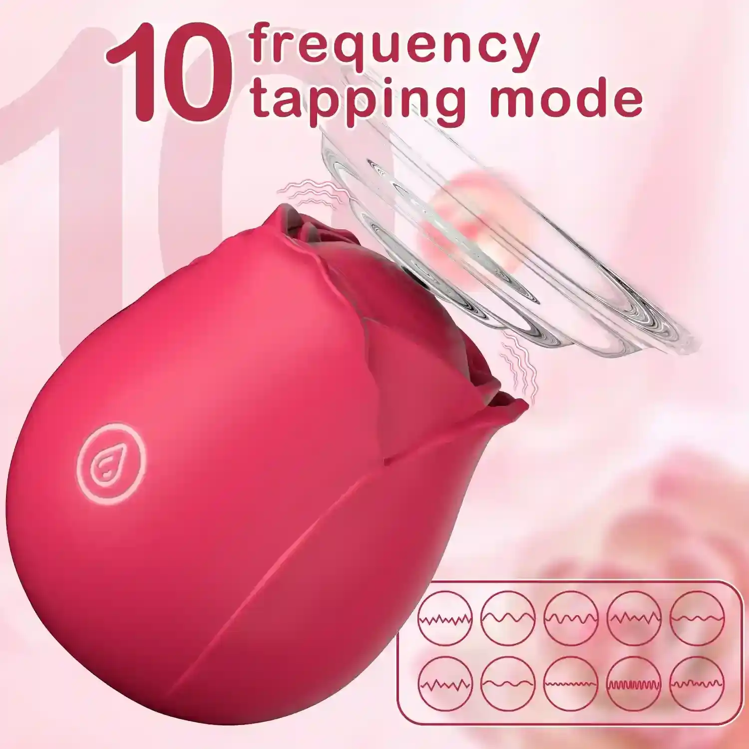 vibrateur a poussees rose rechargeable