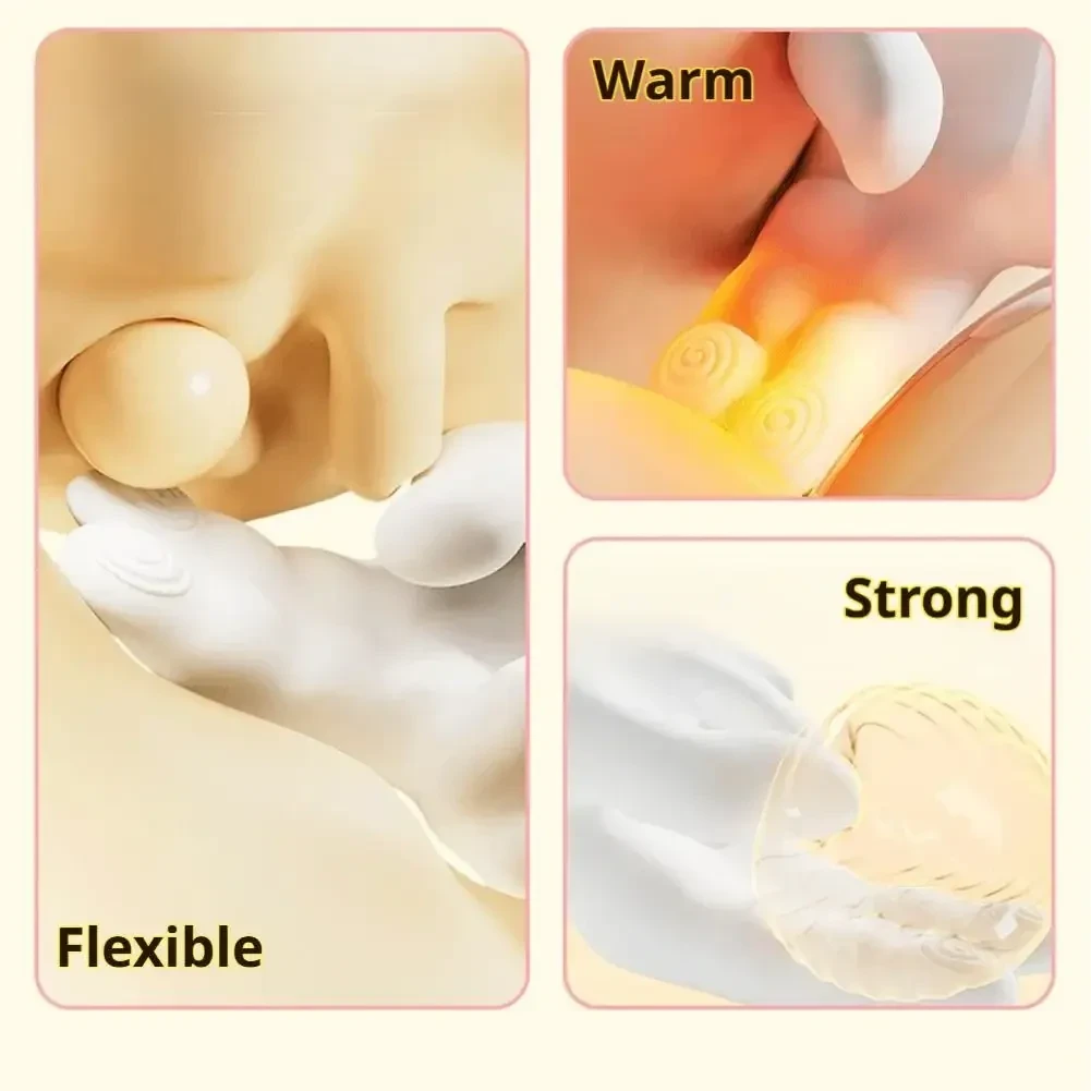 vibrateur blanc incurve silicone medical