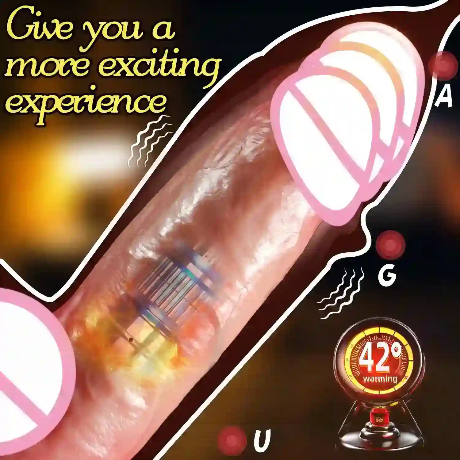 vibrateur chauffant avec neuf modes de vibration