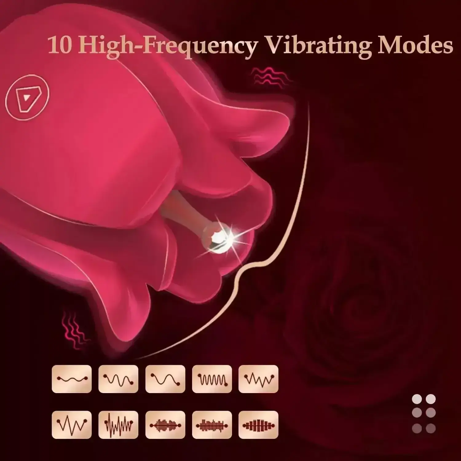 vibrateur clitoridien silicone medical rose