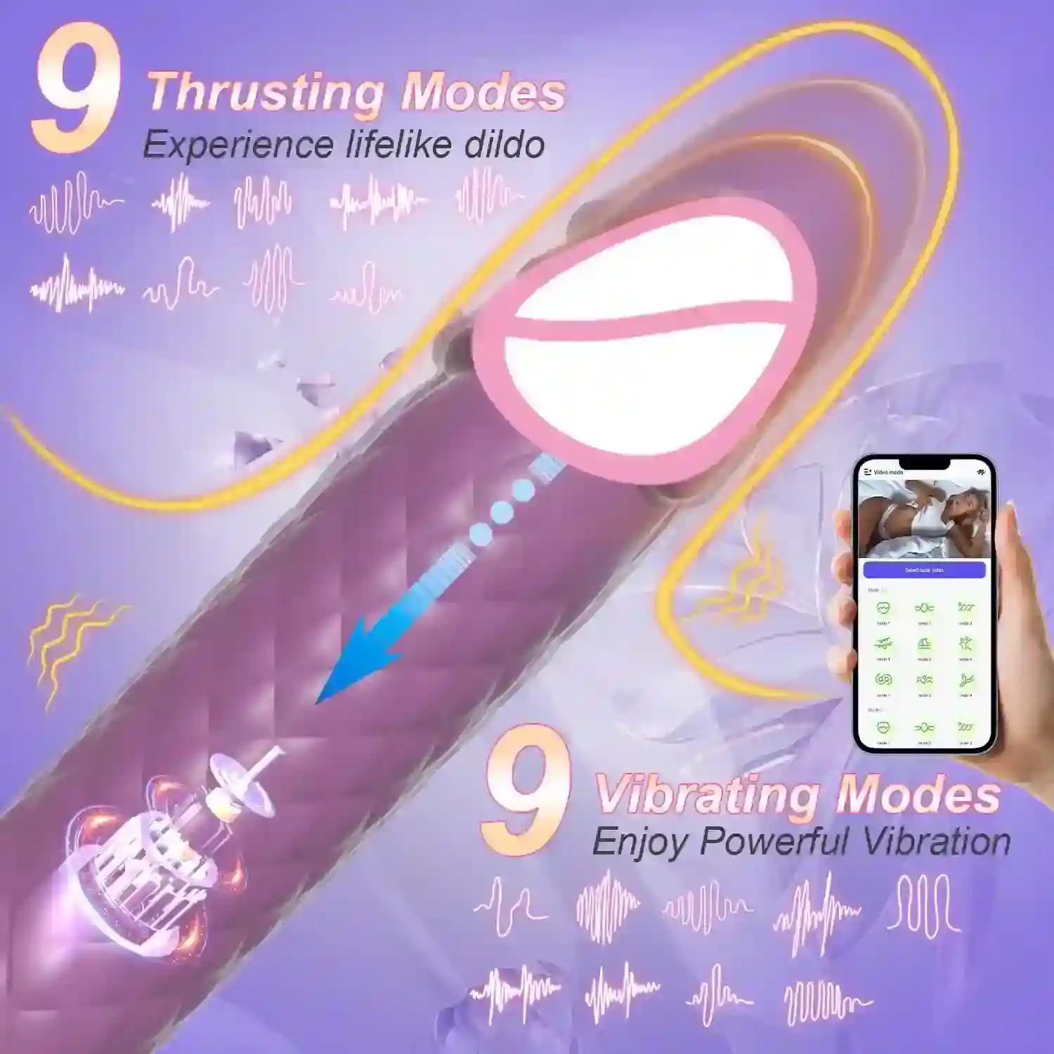 vibrateur en silicone souple app controle