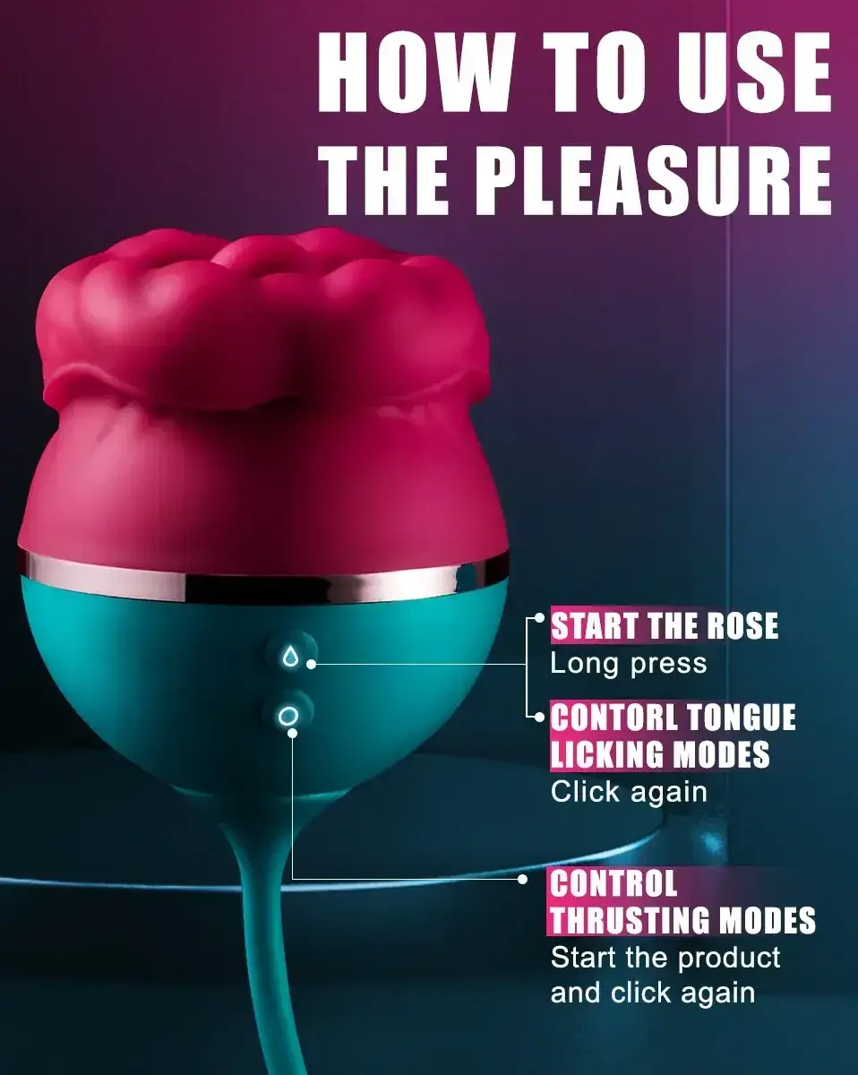 vibrateur langue rose silicone medical