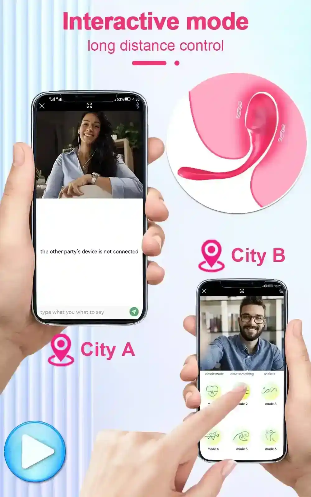 vibrateur oeuf rechargeable application mobile
