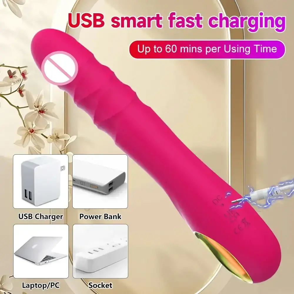 vibrateur retractable avec 10 modes de vibration