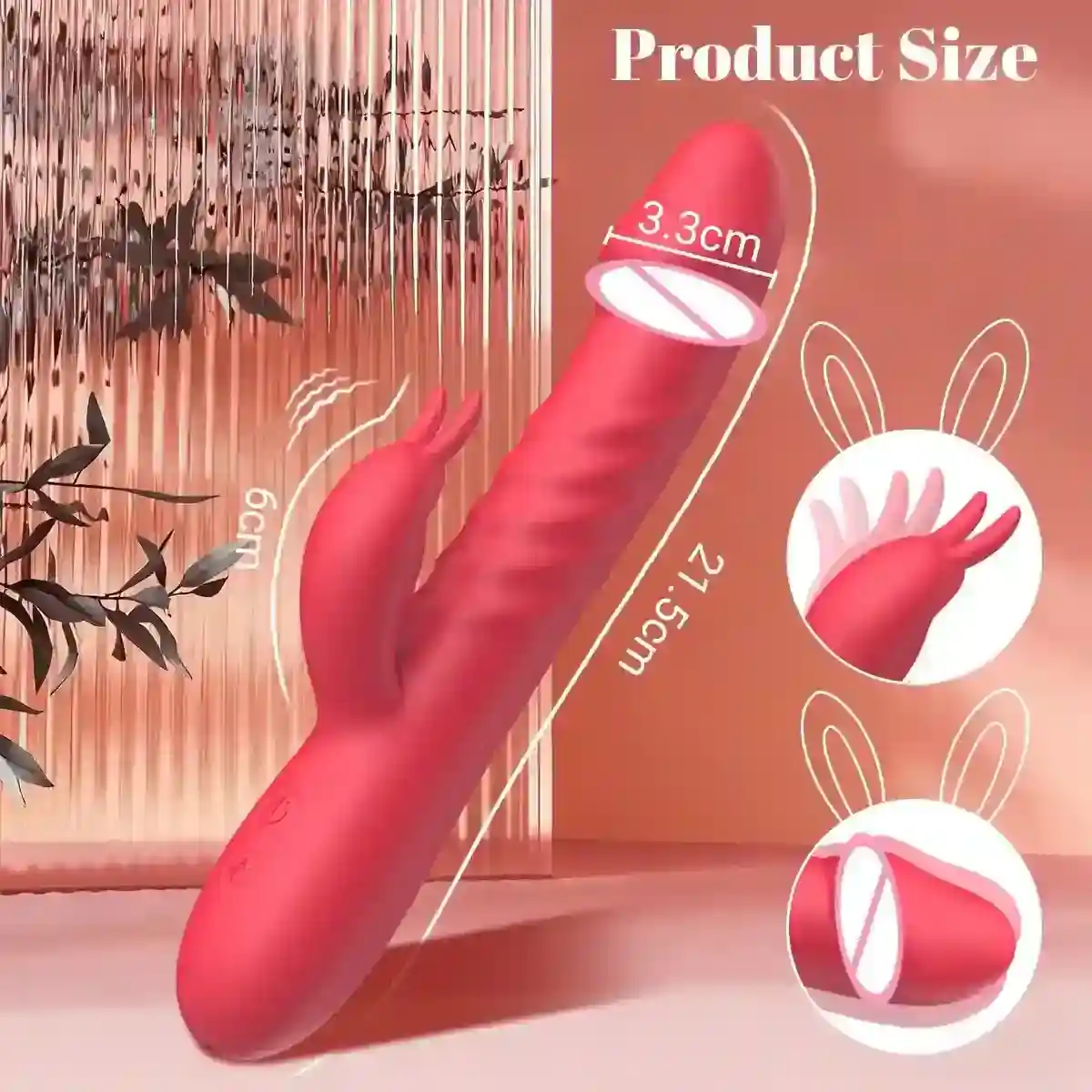 vibromasseur lapin avec pointe effilee