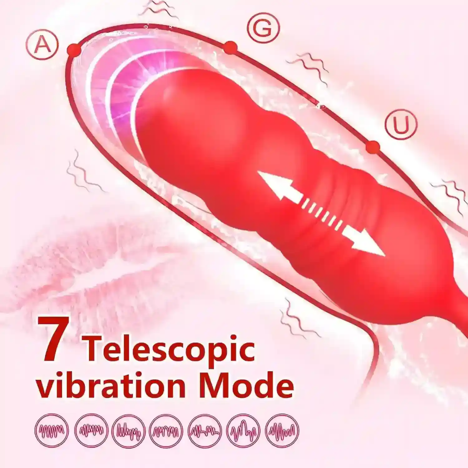 vibromasseur rose en silicone medical pour femme